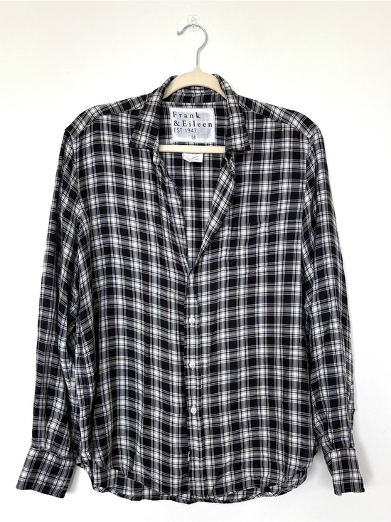 Frank & Eileen Tops - Frank & Eileen Plaid Black and White Casual Button-Down Shirt